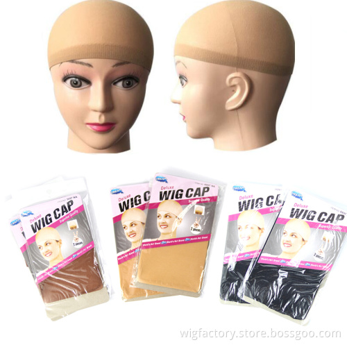Wholesale mesh dome wig caps for making wigs, headband ventilated wig caps, 2Pcs/bag high quality stocking nude wig net cap